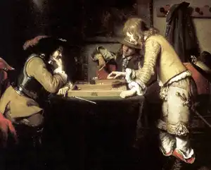 Under barocken fortsatte konstnärer att utforska temat spel och hasardspel.
